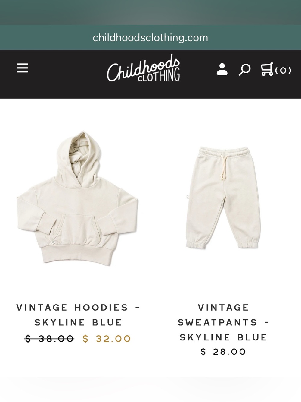 NWT 3T Childhoods Clothing Vintage Hoodie & Sweatpants